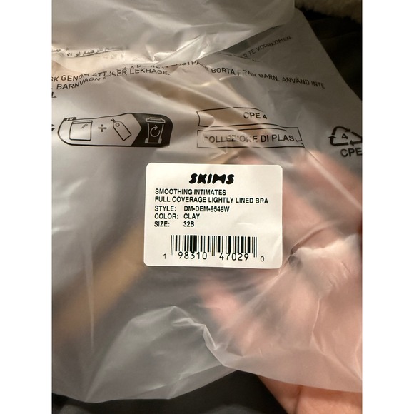 NWT Skims Beige SMOOTHING INTIMATES FULL COVERAGE BRA Lightly Lined Underwire - Picture 5 of 12